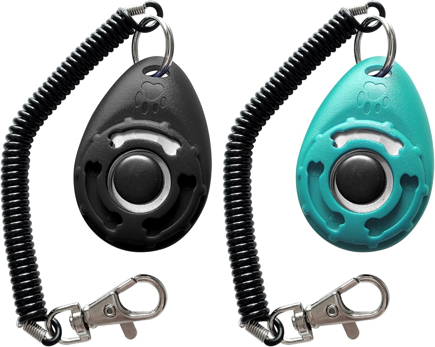 Pet Training Clicker with Wrist Strap - Dog Training Clickers New Black + Blue