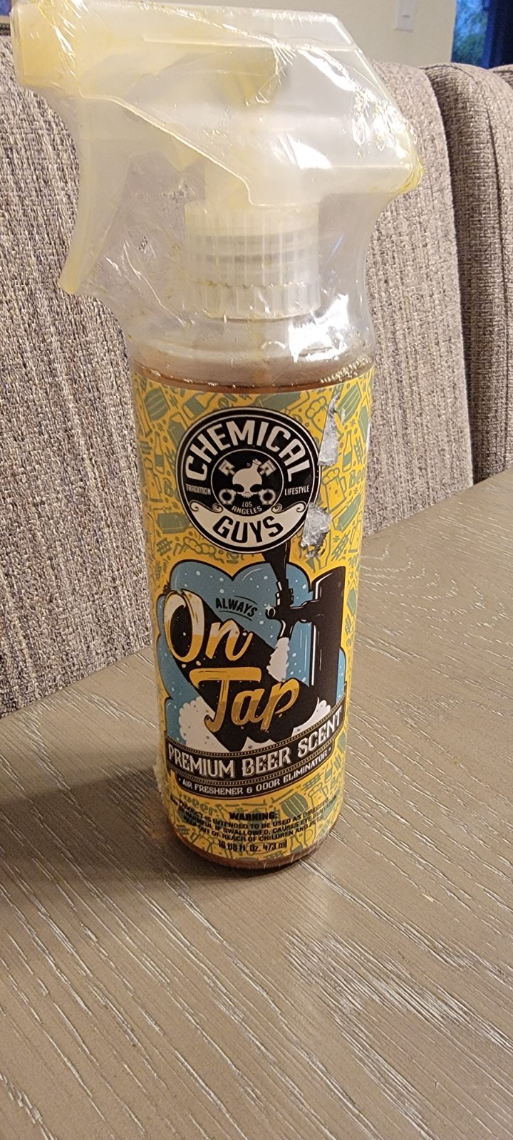 Chemical Guys AIR24516 On Tap Beer Scented Air Freshener & Odor Eliminator 16 oz