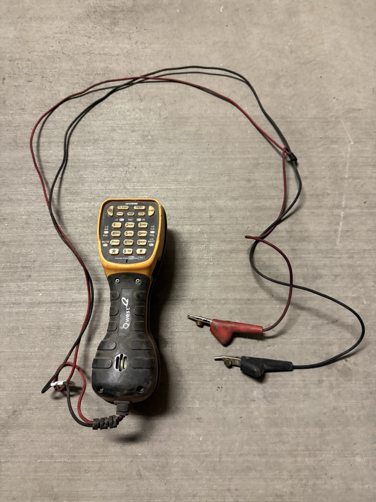 Harris TS44 Deluxe Telephone Test Set w/ Alligator Clips, MPN TS44