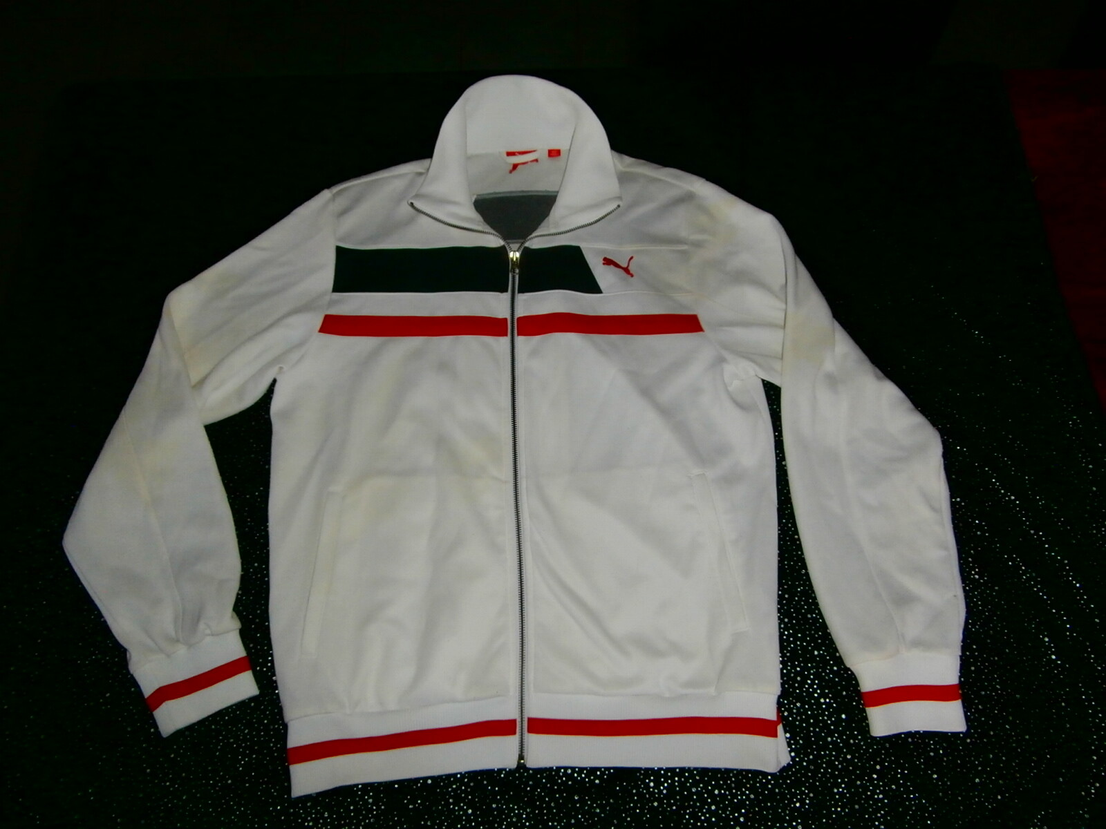 Puma Track Jacket Men SZ L 42 in chest x 28 in length AS NEW full zip TRACKSUIT
