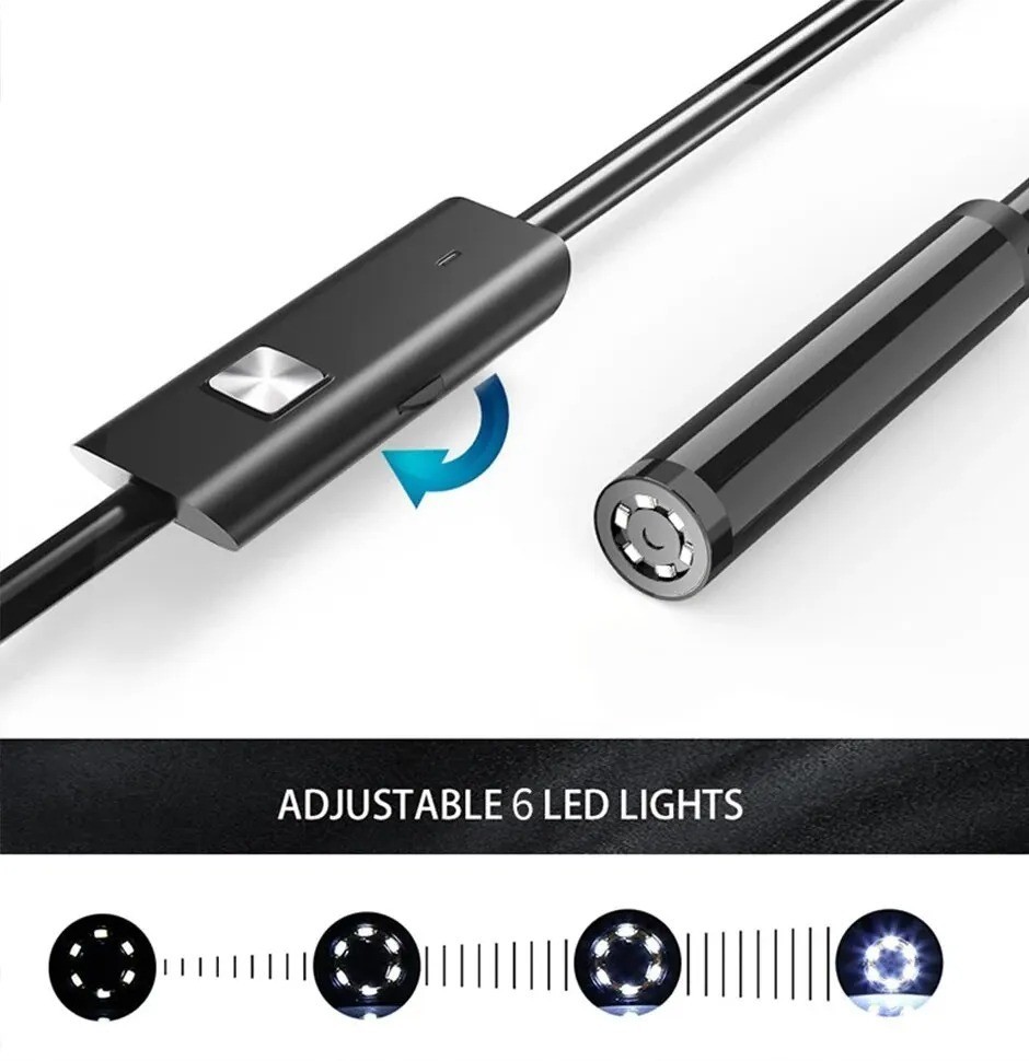 7mm USB Type-C Endoscope Camera IP67 Waterproof Borescope for Android PC LED USA