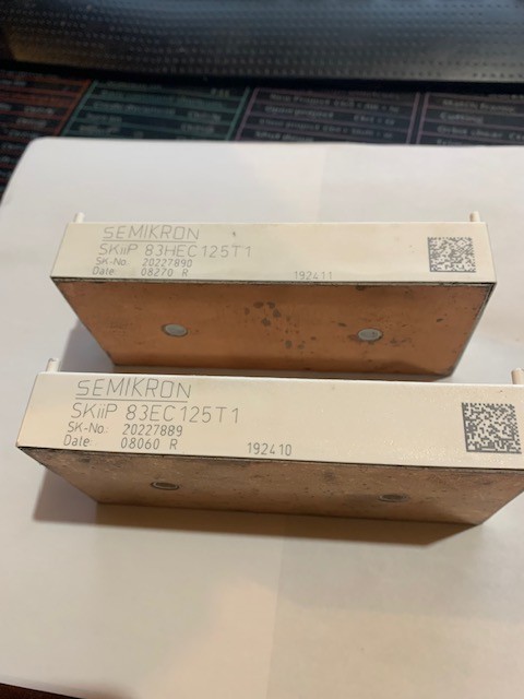 1 Pair SEMIKRON SKIIP83EC125T1 IGBT and SEMIKRON SKIIP83HEC125T1 IGBT MODULES