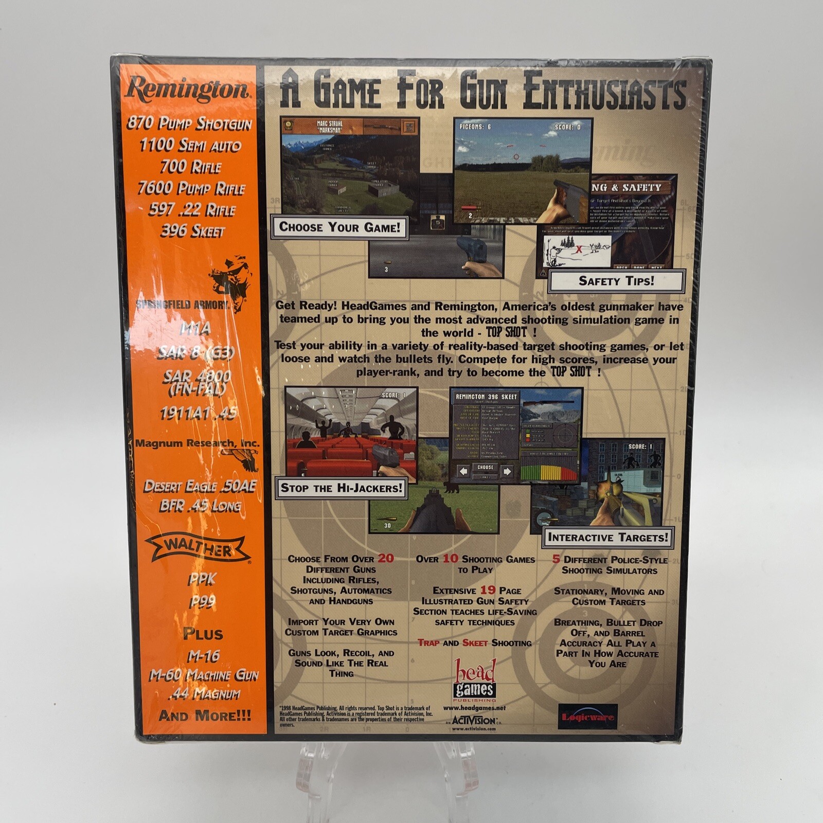 Remington Top Shot PC 1998 Video Game Windows Target Shooting Boxed Version