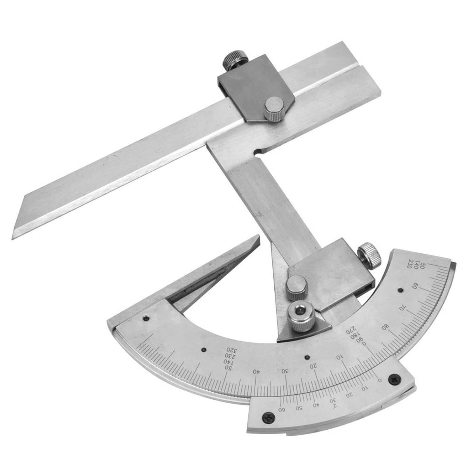 Universal Bevel Protractor, 0-320 Degree Precision Angle Measuring Tool,...