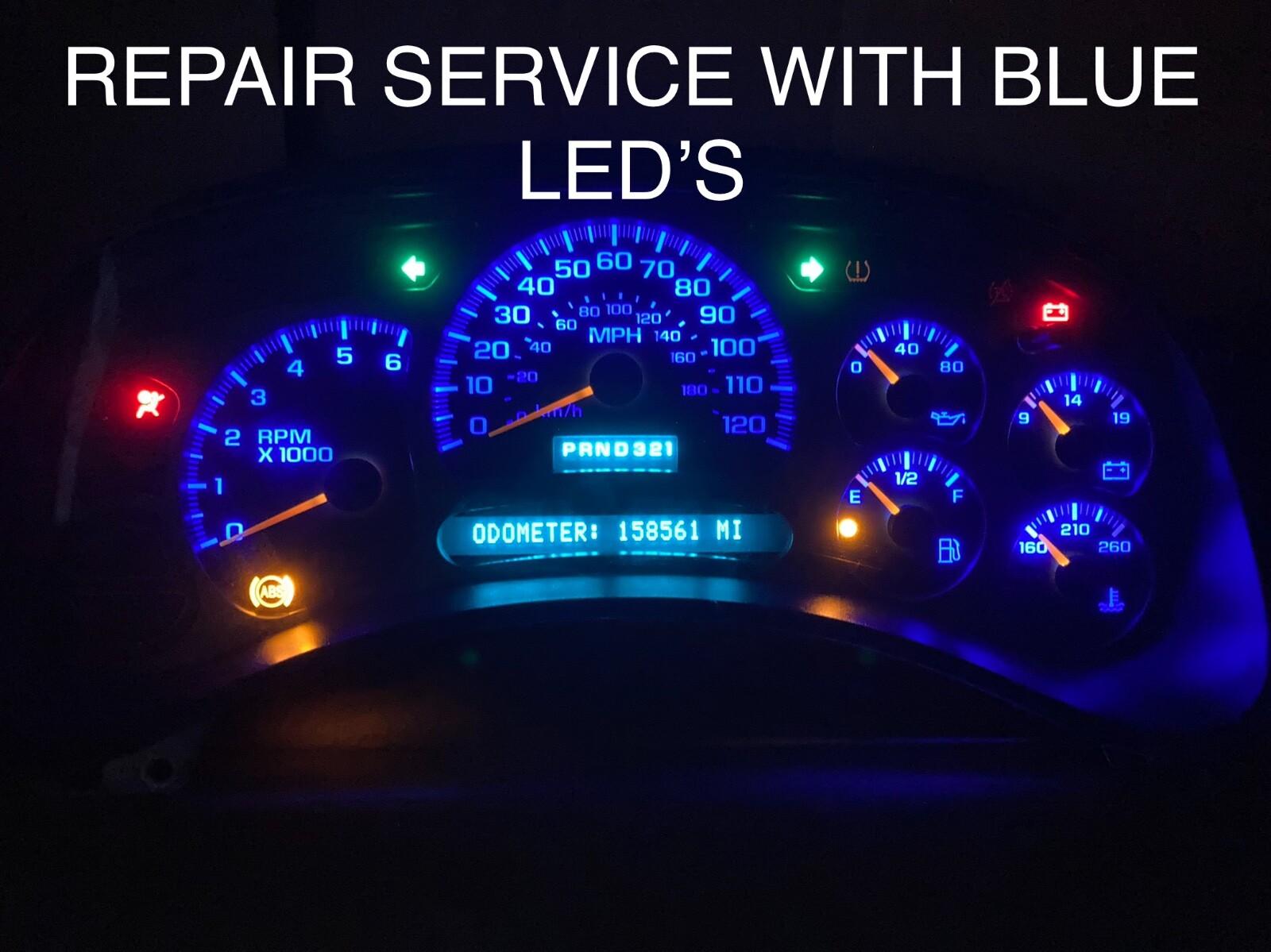 2003–2007 GM Chevy Silverado Sierra Cluster Repair Service Speedometer + LEDs