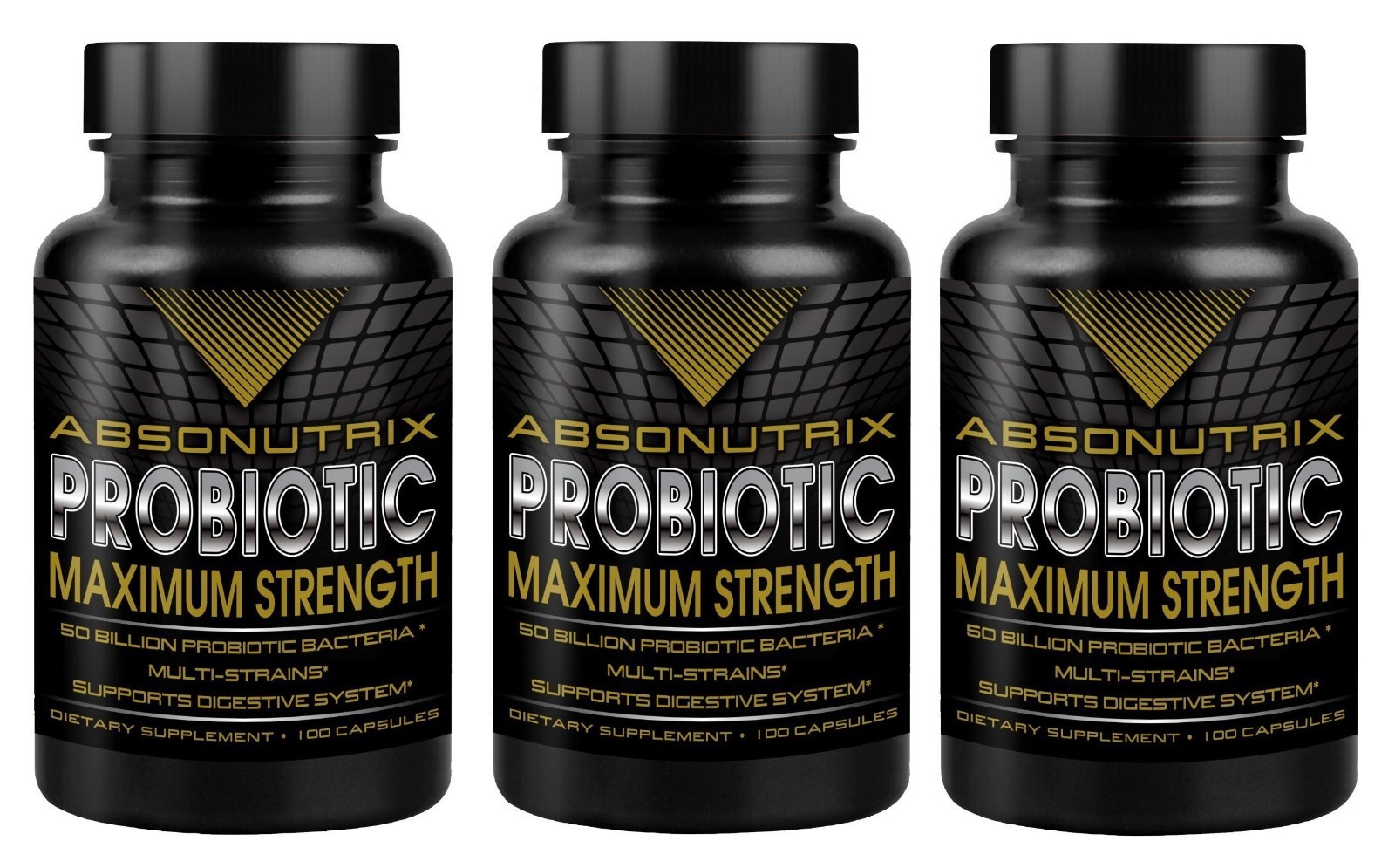 3 Absonutrix Probiotic Max 50 Billion Multi Strains 100 veg caps stomach health