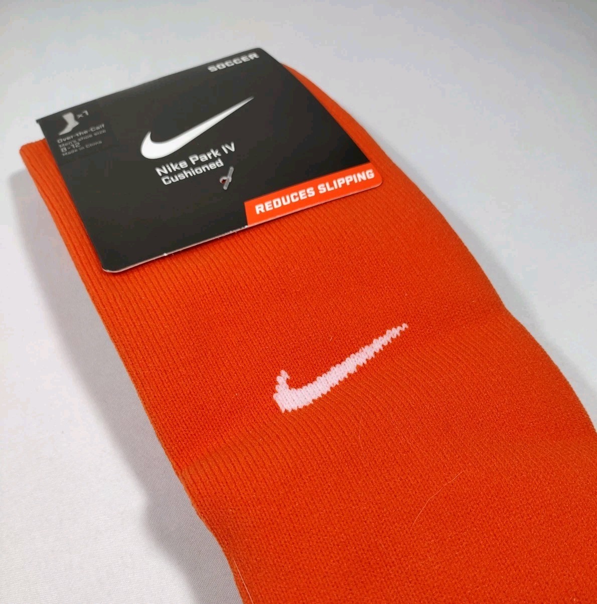Nike Park IV Soccer Over-the-Calf Orange Socks Mens Large (8-12) FREE SHIPPING!!
