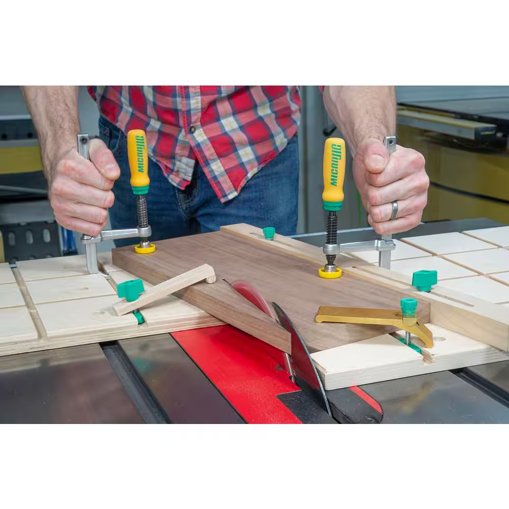 Microjig MatchFit Dovetail Clamps 2 Pack Woodworking Track Free Hold Down Jig