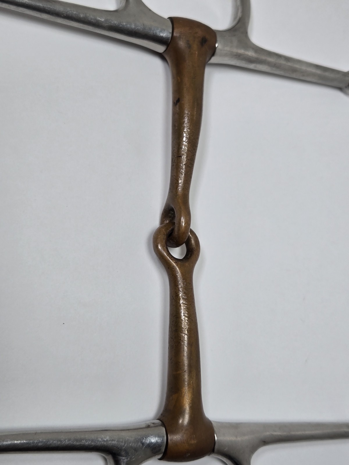 Used Full 6 1/2 Cheek Snaffle Bit Checopper Mouth Bit