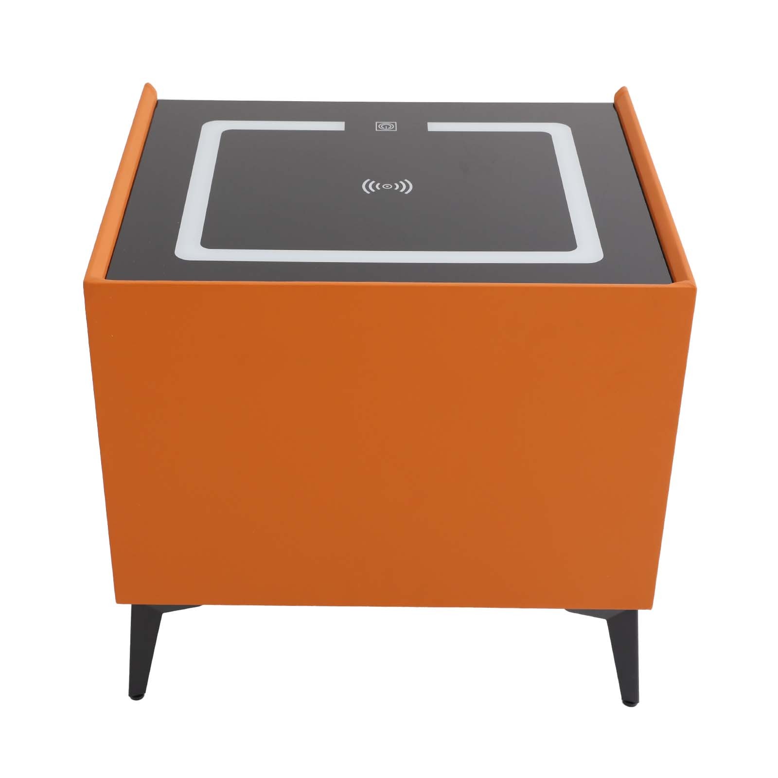 Bluetooth Speaker Smart Bedside Table with 3Color Light, USB & Wireless Charging