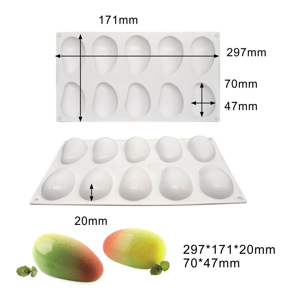 1Pcs Pineapple Pear Peach Fruit Series Cake Silicone Mold Mango Orange Baking Mo