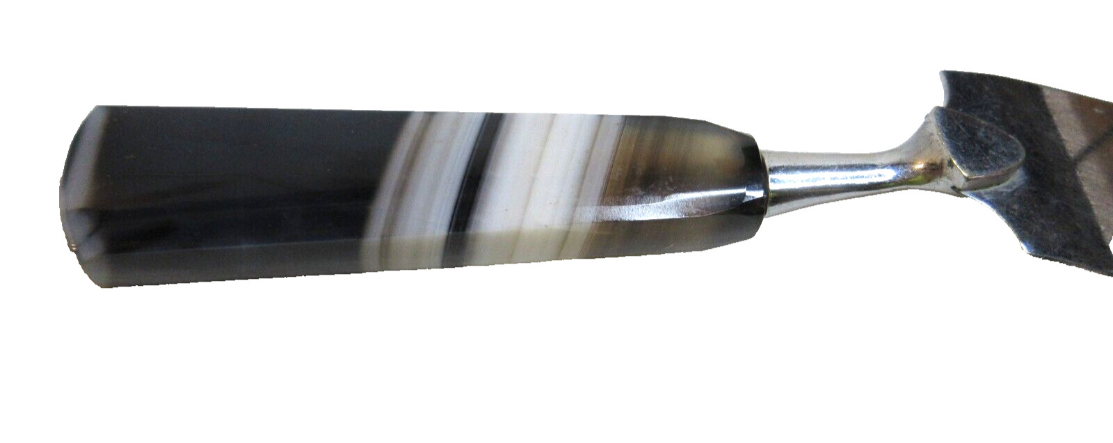 AGATE STRIPED HANDLED SERVING KNIFE~8 3/4" LONG X 1 3/4"
