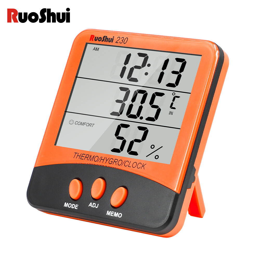 Thermometer Indoor Digital LCD Hygrometer Temperature Humidity Meter Alarm Clock