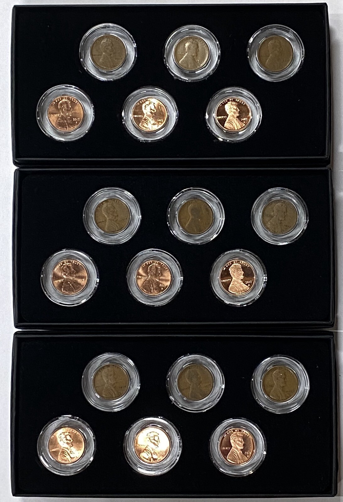1917-PDS & 2017-PDS Lincoln Cent 6 Coin Set Littleton Packaging - ONE SET