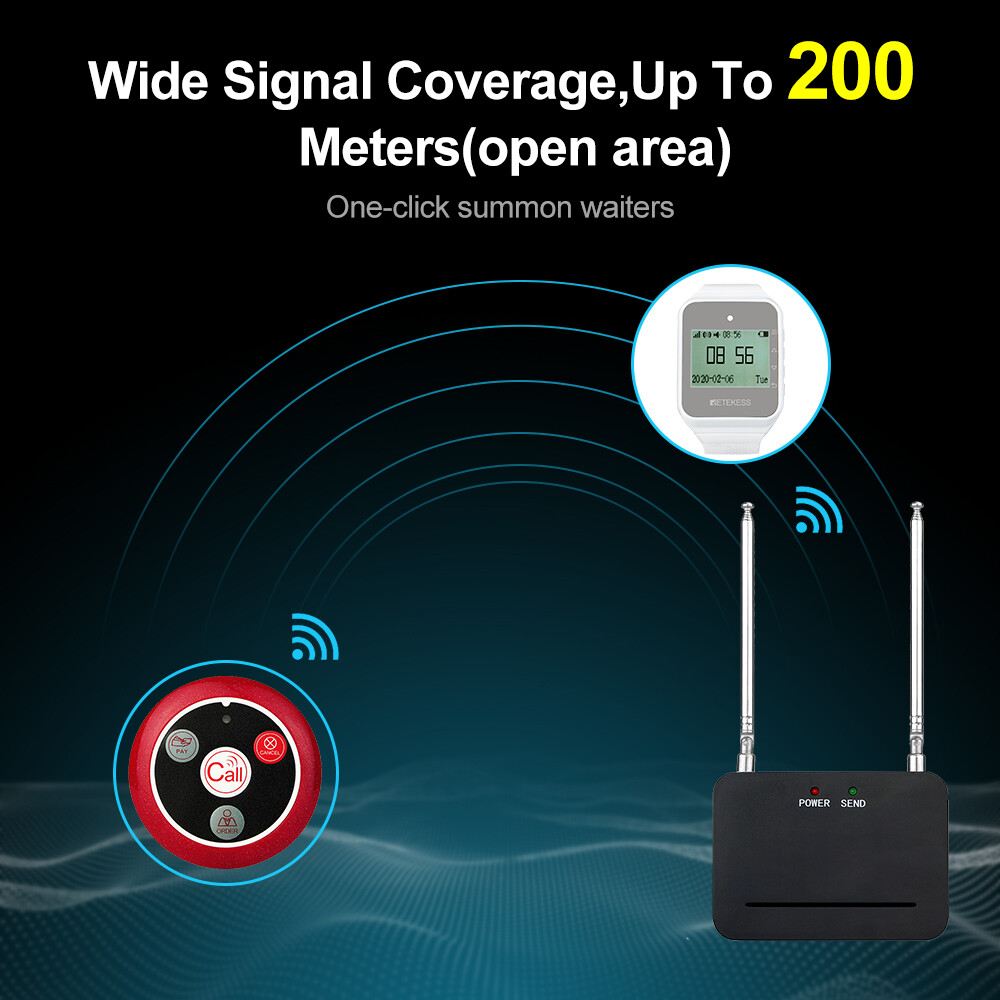 TD021 Wireless Repeater Signal Amplifier Extender for Restaurant Calling System