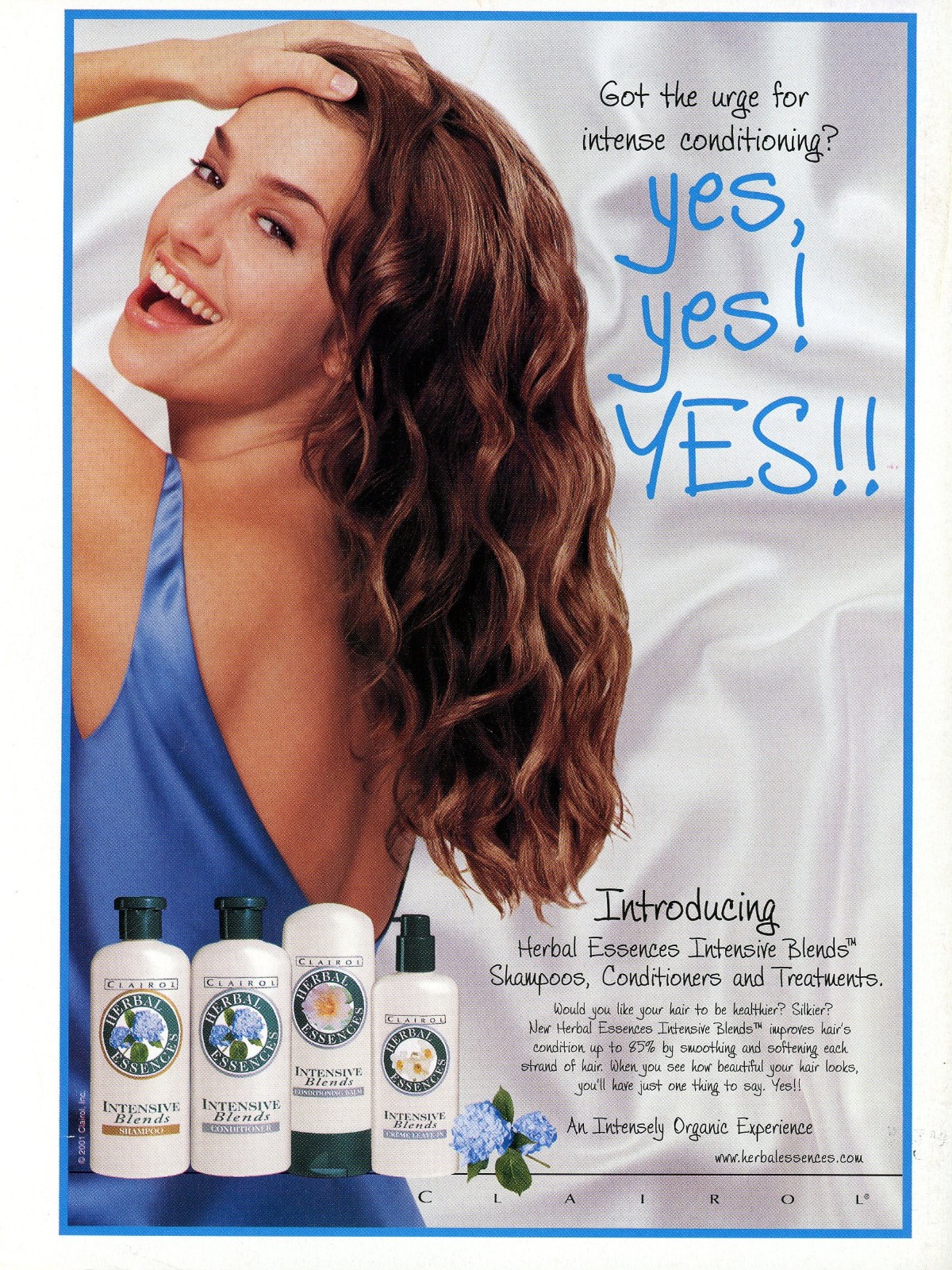 CLAIROL magazine AD #132 RARE 2001 PRETTY BRUNETTE Out of Print