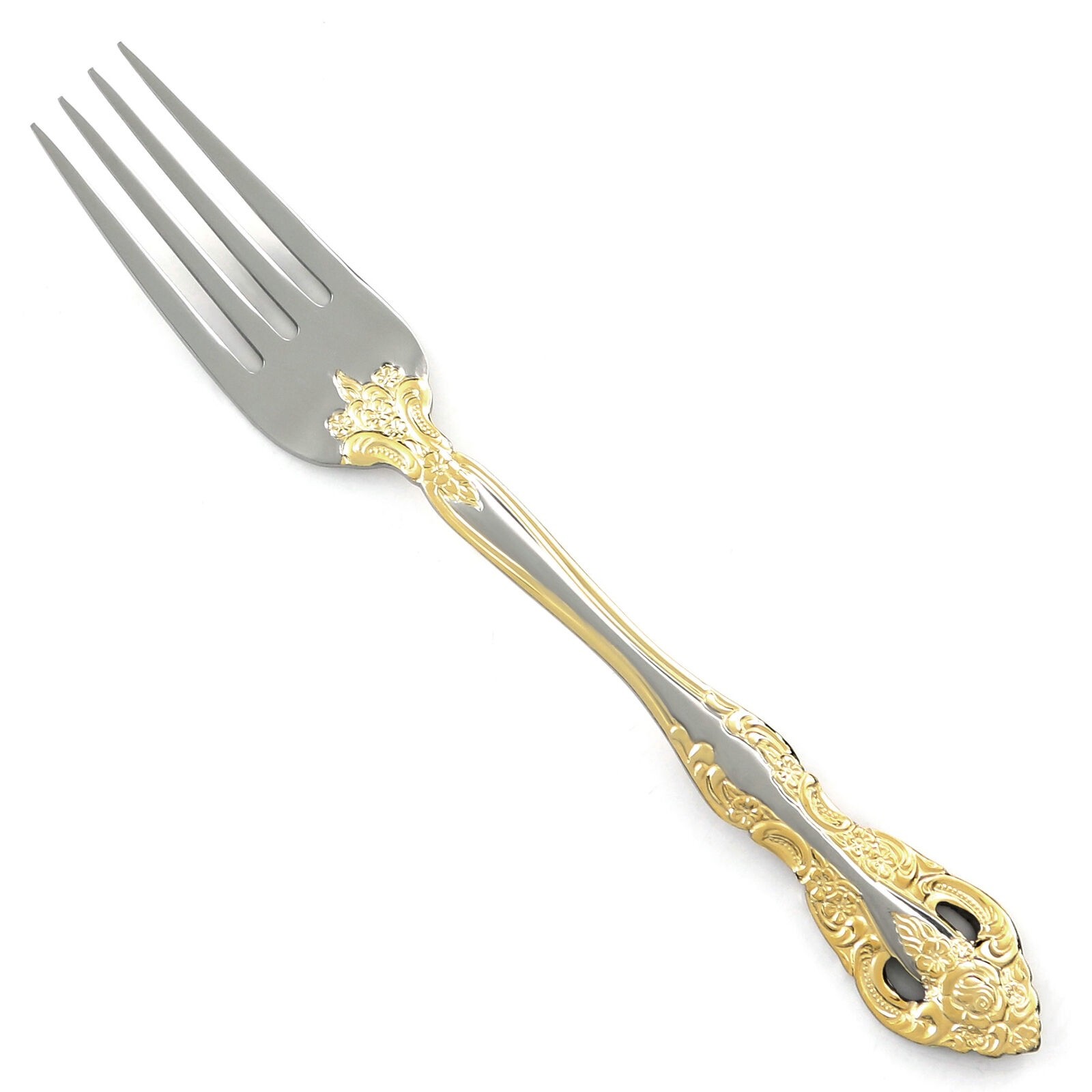 NEW Golden Michelangelo Dinner Fork   18/10 STAINLESS  FREE SHP USA Only