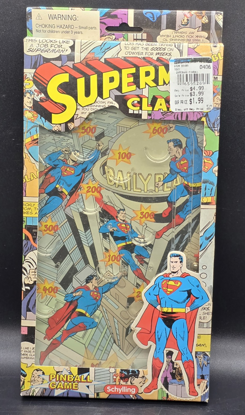 Vtg 2005 Schylling DC Comics Superman Classics Super Hero Pinball Game NOS