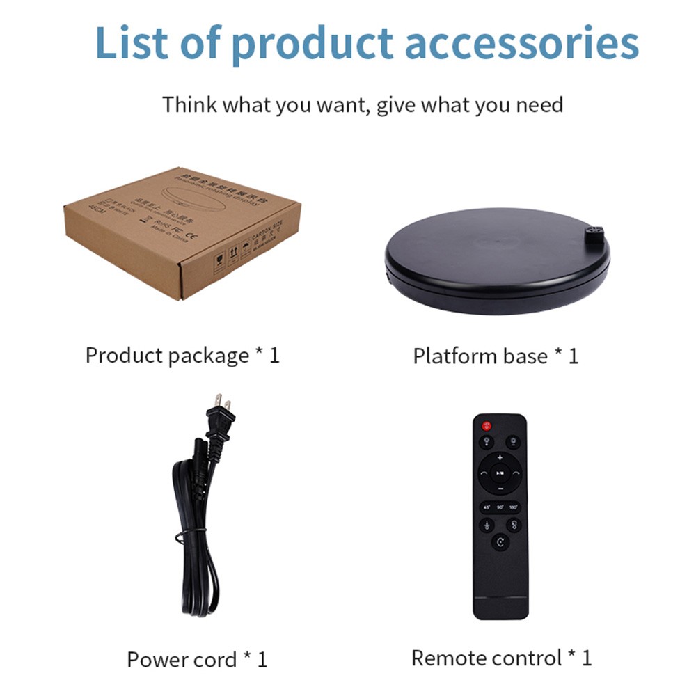 45CM/17.7in Motorized Rotating Display Stand Display Base 360°Rotatable Ele DGGN