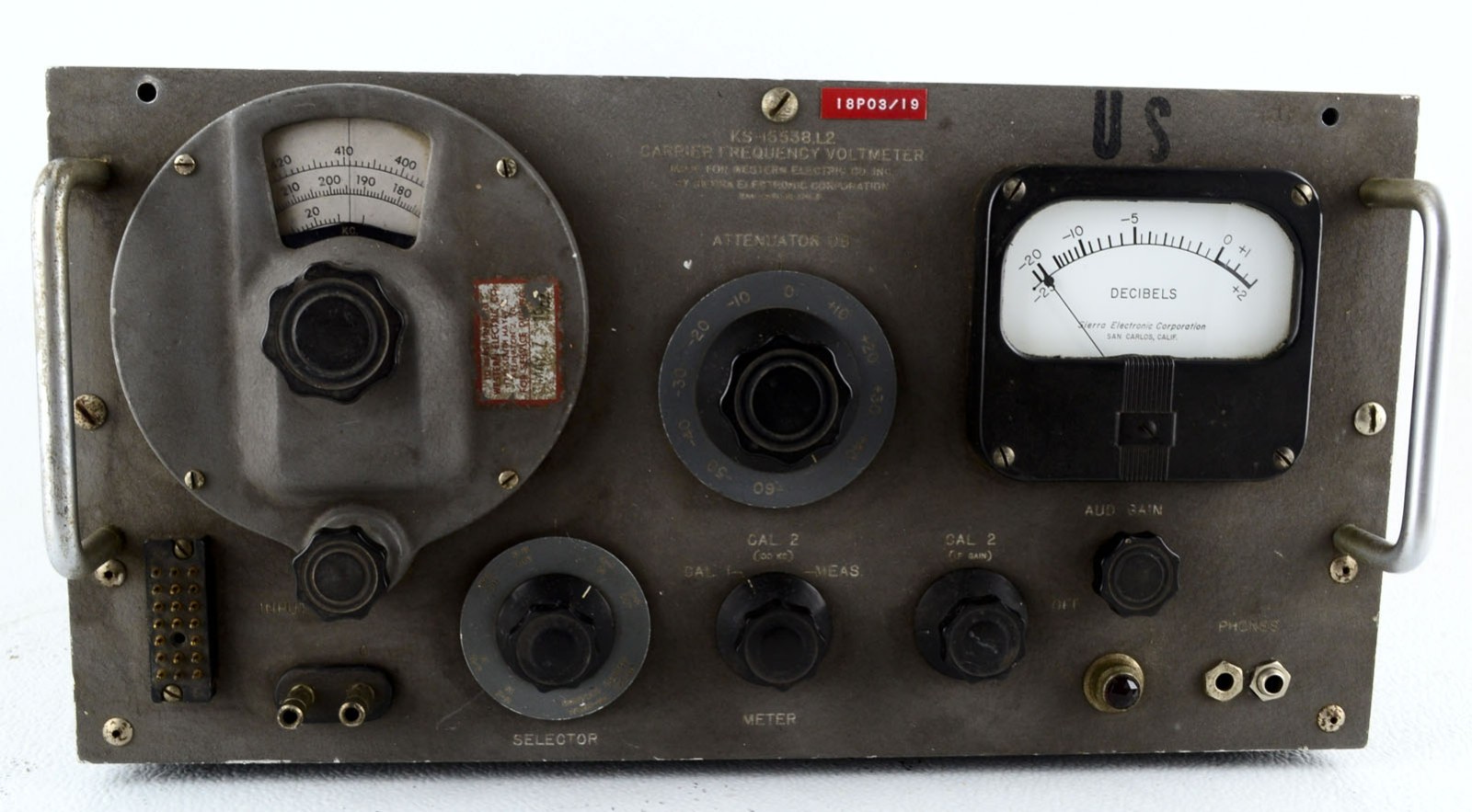 Vintage Western Electric Sierra KS-15538,L2 Carrier Frequency Voltmeter Tested