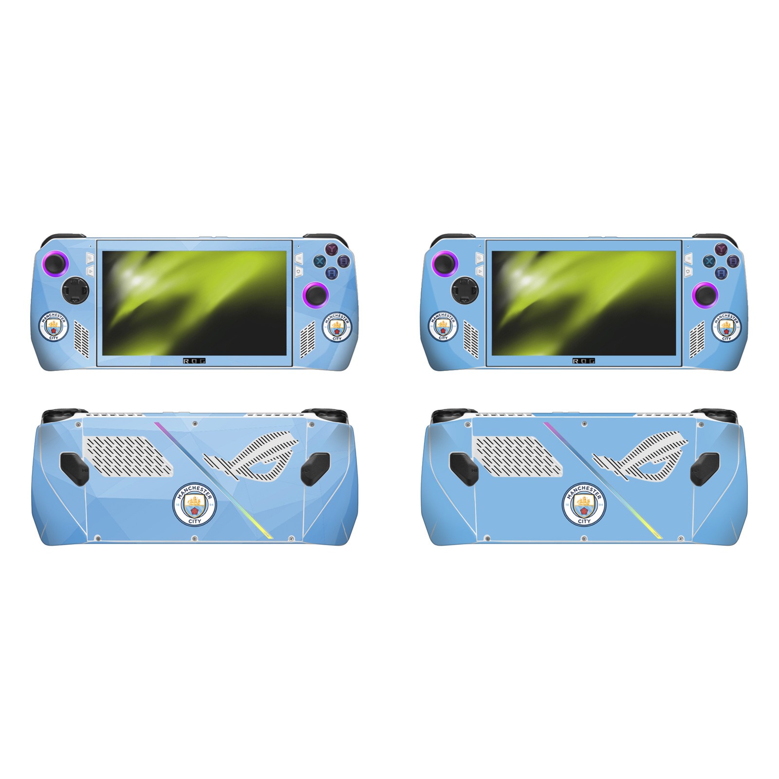 OFFICIAL MANCHESTER CITY MAN CITY FC BADGE VINYL SKIN DECAL FOR ASUS ROG ALLY