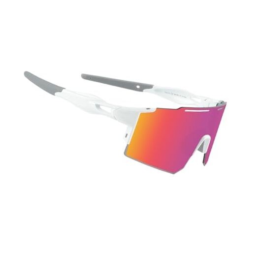 Cycling Sunglasses Polarized Sunglasses for Cycling Men Women with 1 Whitered