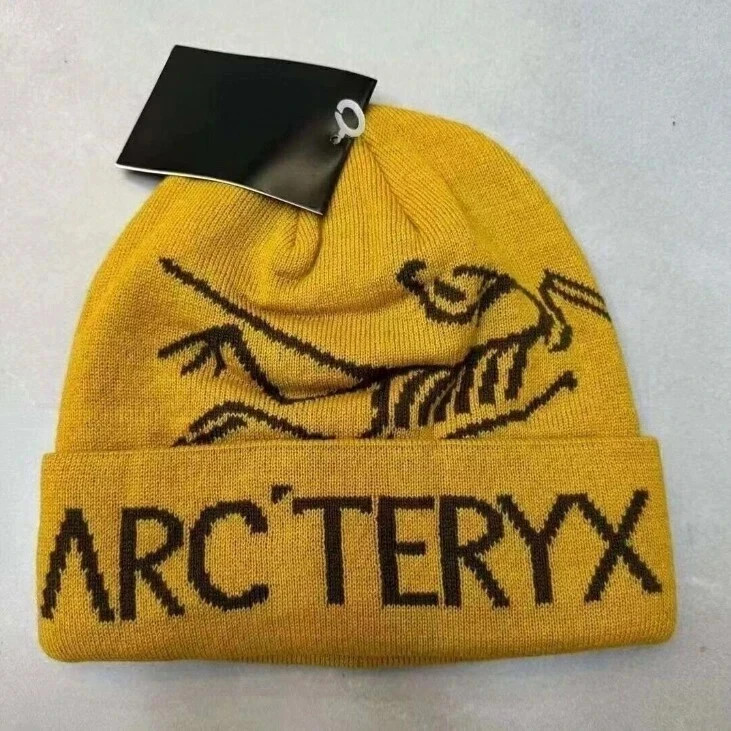 Arcteryx Bird Head yellow Toque Beanie Hat Orca black Merino Knitted Cap hat