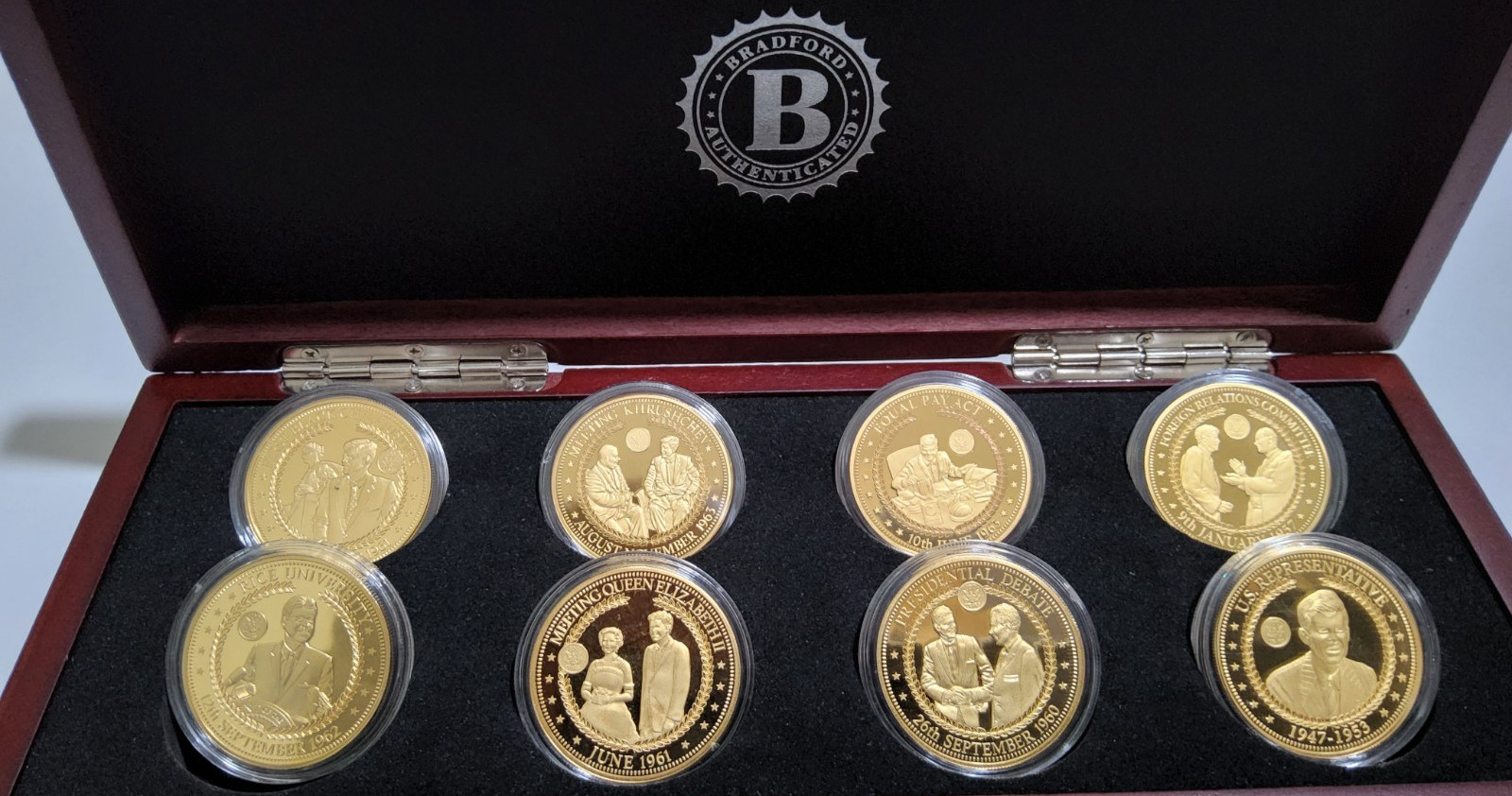 JFK 100th Anniversary Proof Coin Collection 24K Gold Plated