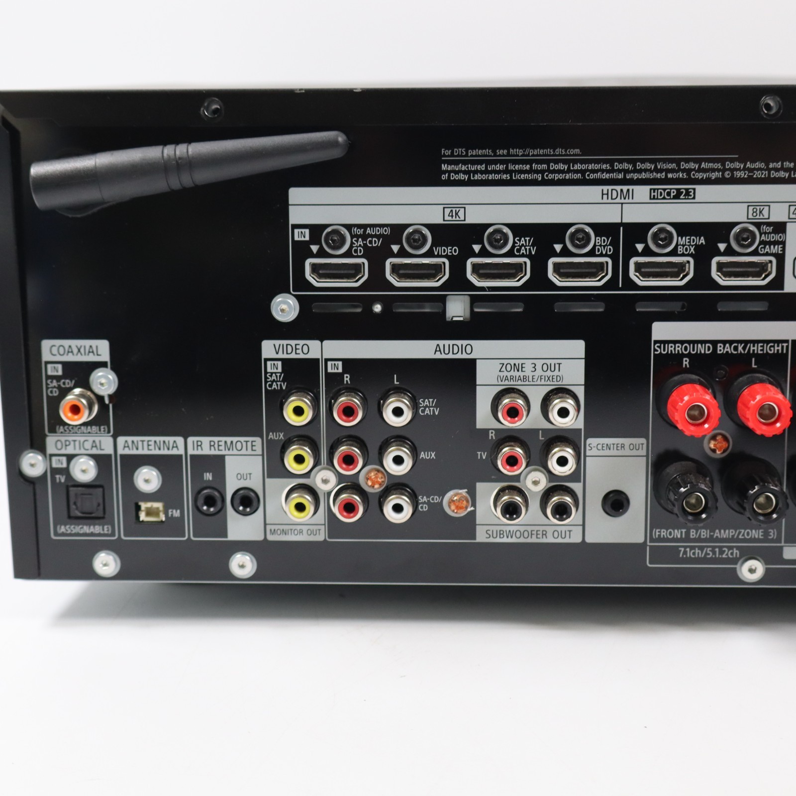 BROKEN FOR PARTS Sony STR-AN1000 Receiver - Powers On - MISSING ONE ANTENNA