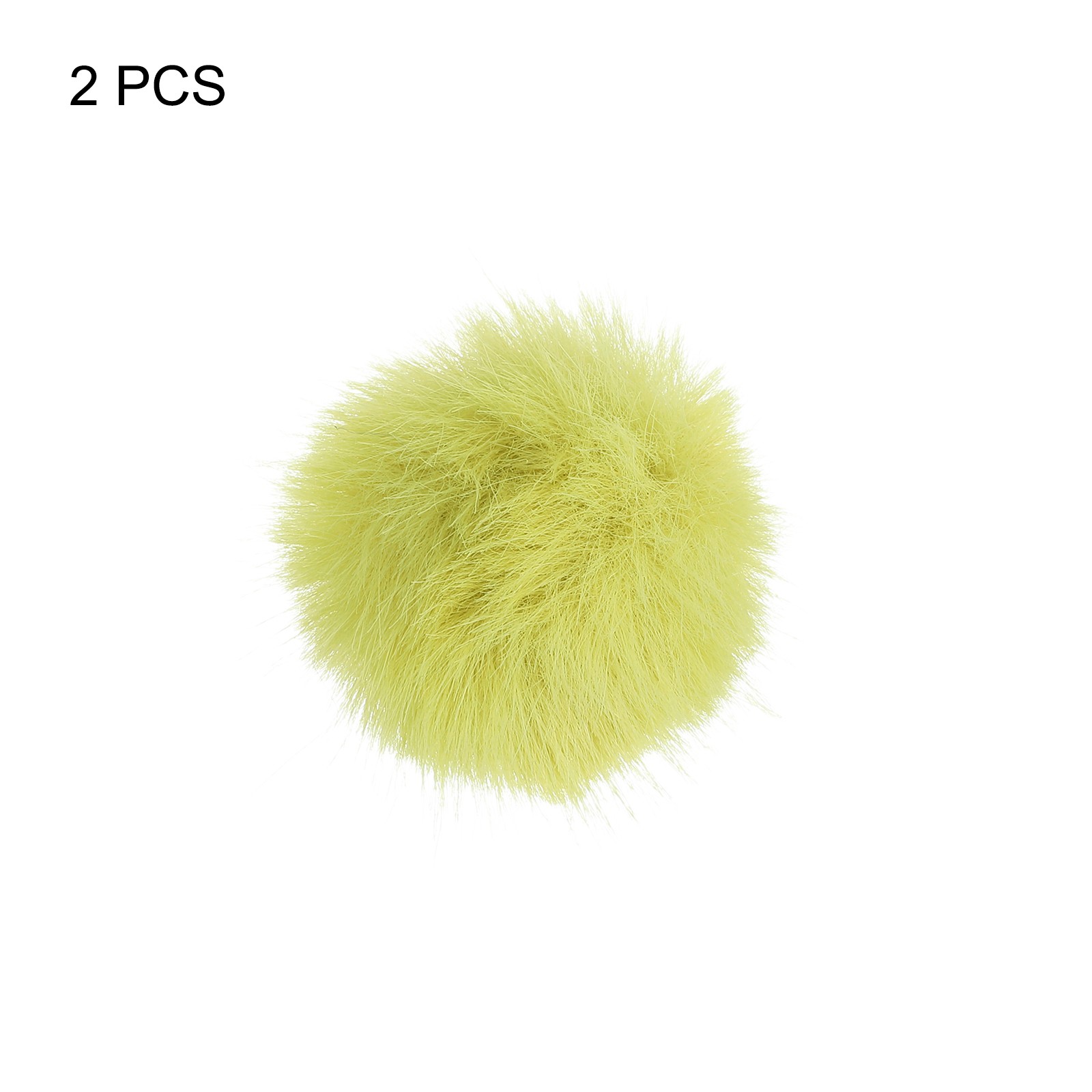 Furry Microphone Windscreen 5mm x 55mm for Microphone Yellow 2 Pack