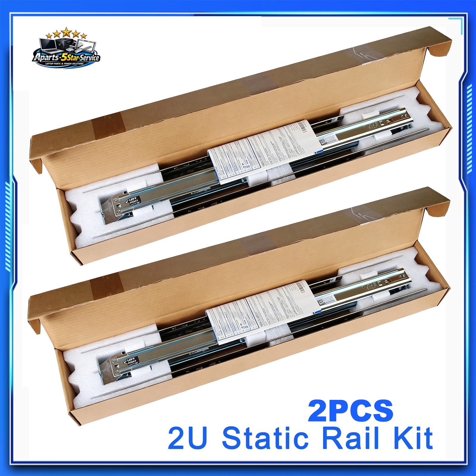 for Dell H872R PowerEdge R510/520 R720 R730/730xd R540 R740xd 2U Static Rail Kit