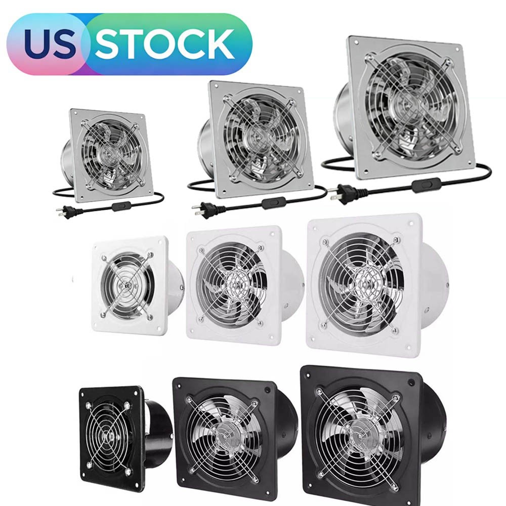 Exhaust Fan Ventilation Extractor Fan 110V Wall-Mounted Blower Duct Fan 3Colors