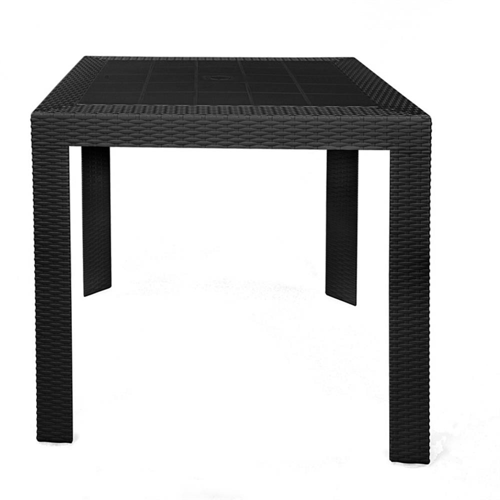 LeisureMod Mace Mid-Century 5-Piece Outdoor Dining Set