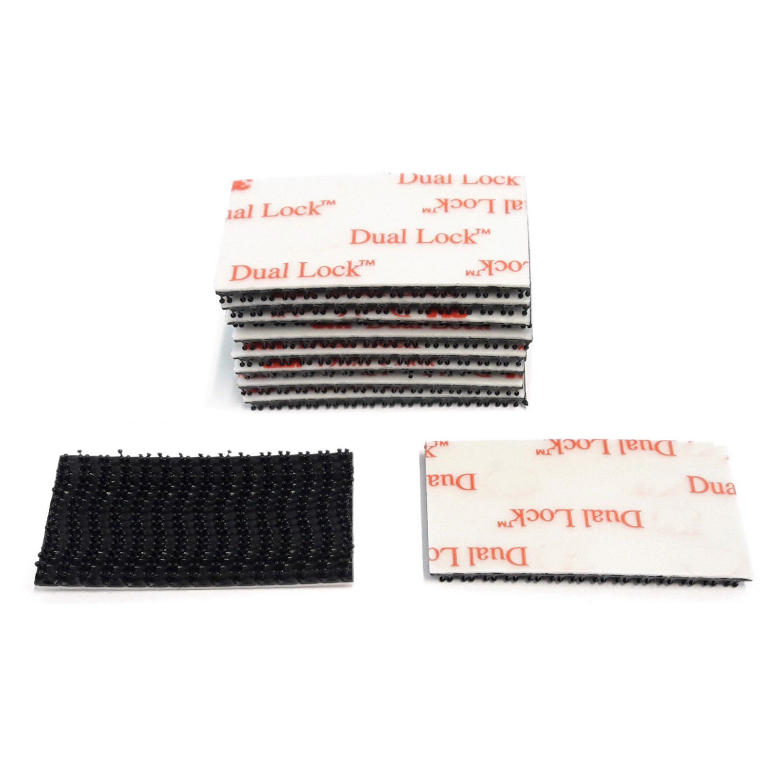 10 Pcs 3M 1"x 2" Dual Lock Tape SJ3550 Black Reclosable Fastener UV Resistant B