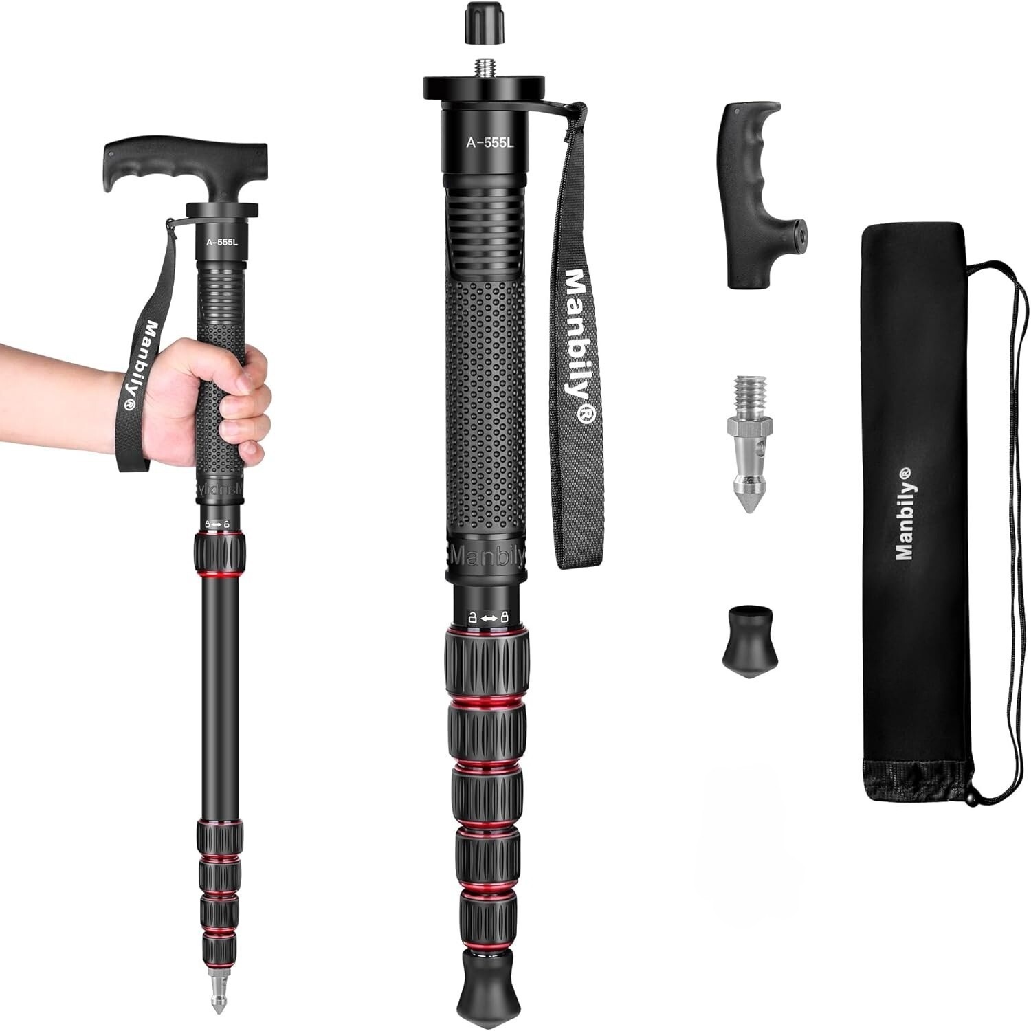 Manbily Camera Monopod Aluminum Portable Compact Lightweight Travel Monopod HOT