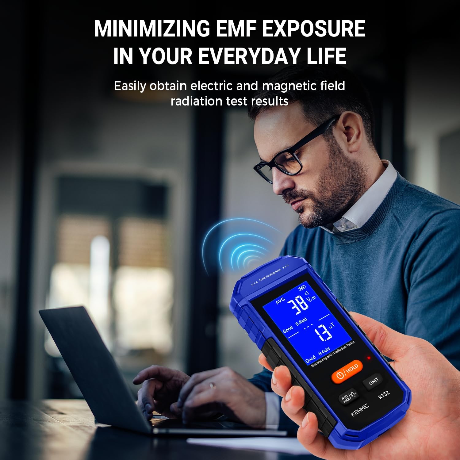 Handheld Digital LCD Rechargeable EMF Meter Detector Device Electromagnetic