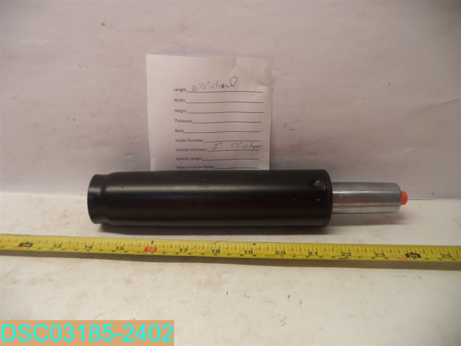10-1/2" OFFICE CHAIR LIFT CYLINDER REPLACEMENT 2"- 1-1/2" AT TAPER