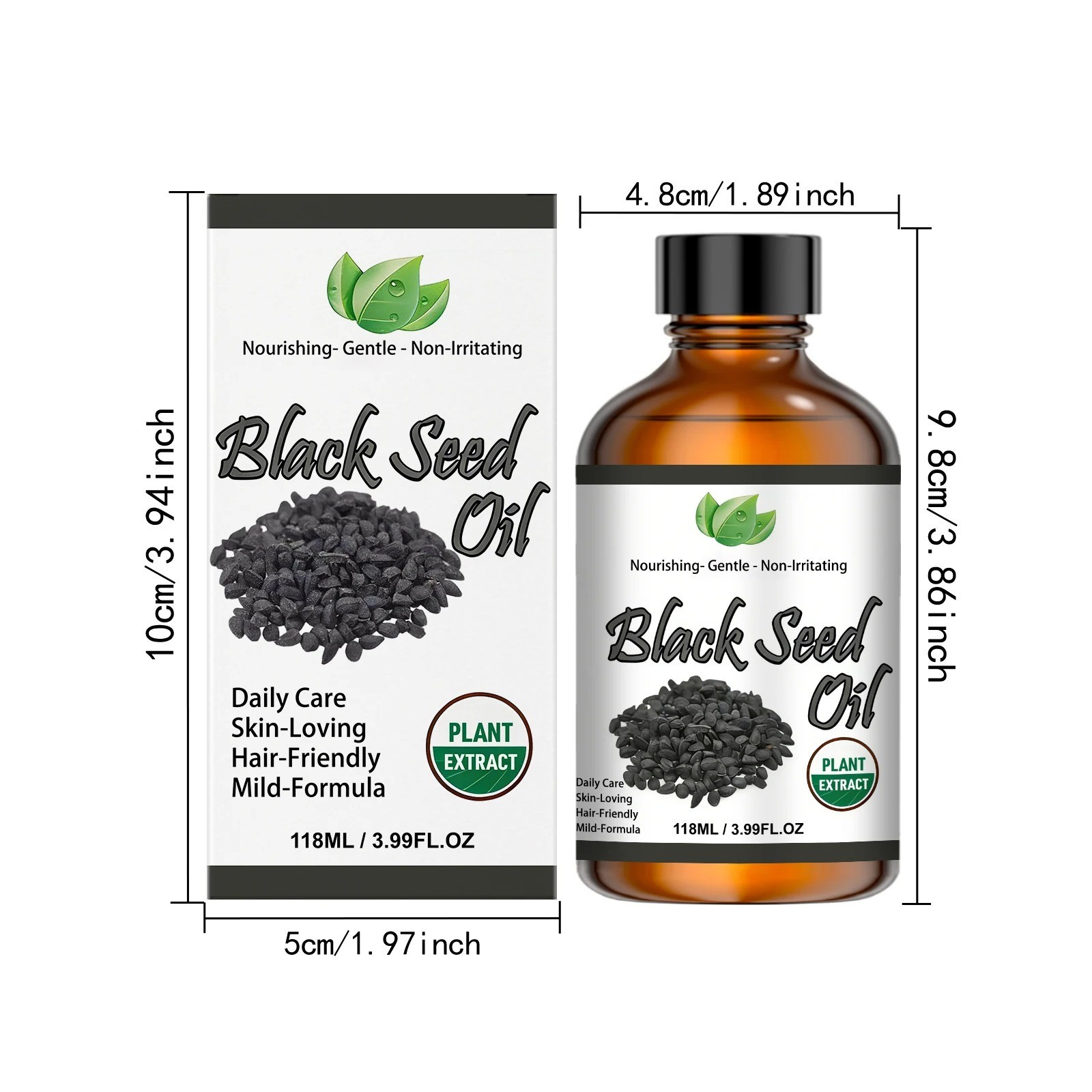 100% Pure Virgin CERTIFIED Organic Black Seed Oil Edible Cold Pressed Cumin 4oz