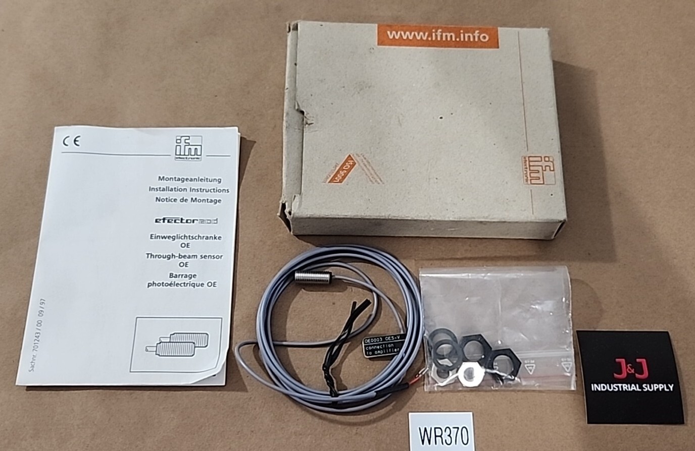*BRAND NEW* IFM Efector OE0003 OES-V Barrel Through Beam Sensor + Warranty!