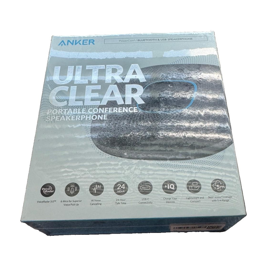 Anker PowerConf Ultra Clear Speakerphone BT USB-C AI Noise Cancel A3301