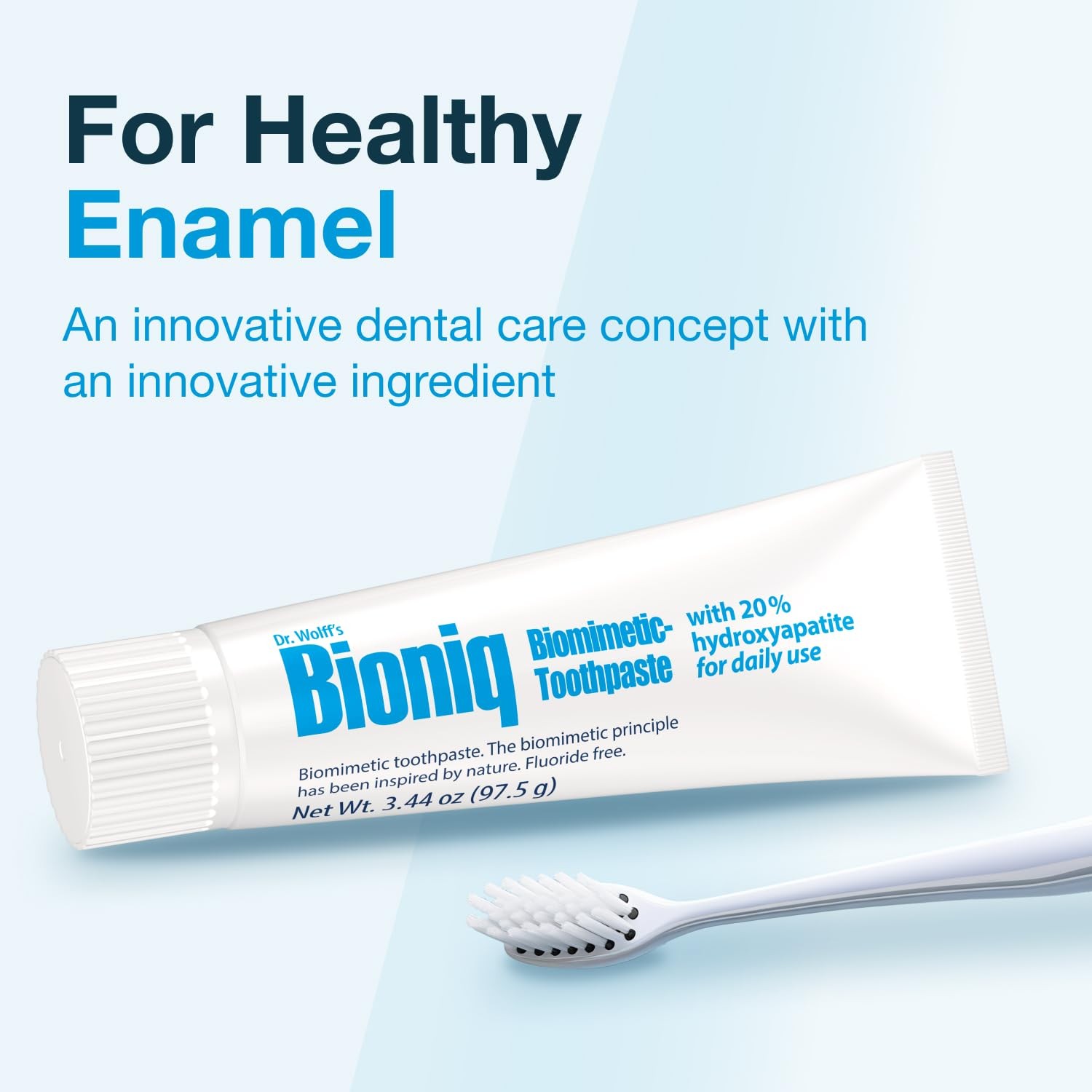 20% Hydroxyapatite Toothpaste 3.44 Oz, Fluoride Free, BioHAP Toothpaste, Natural