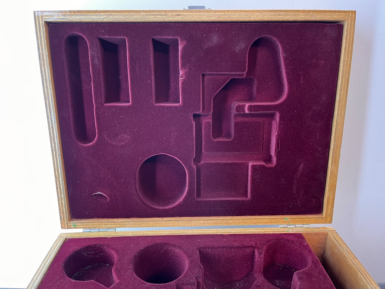 Olympus Wooden Microscope Accessories Box — Vintage