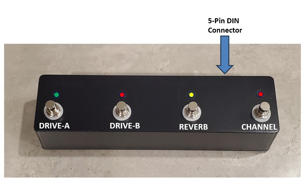Custom Footswitch for Laney FS4 Style with 15-Foot Cable
