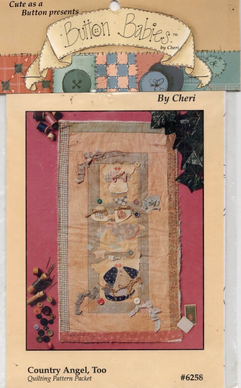 NIP!BUTTON BABIES COUNTRY ANGEL, TOO QUILTING PATTERN PACKET