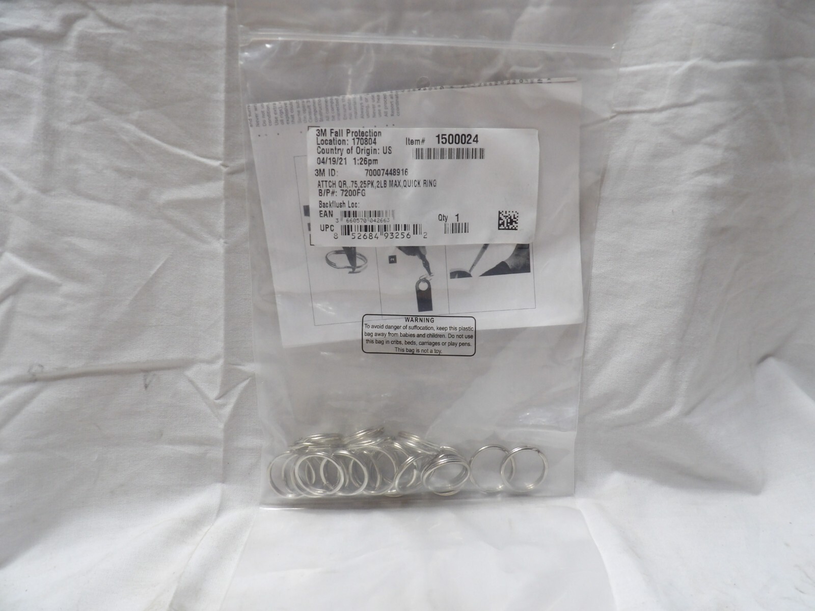 3M Sala 2lb Quick Ring for Ironworker Tool Lanyard 1500024 (Pkg of 25)