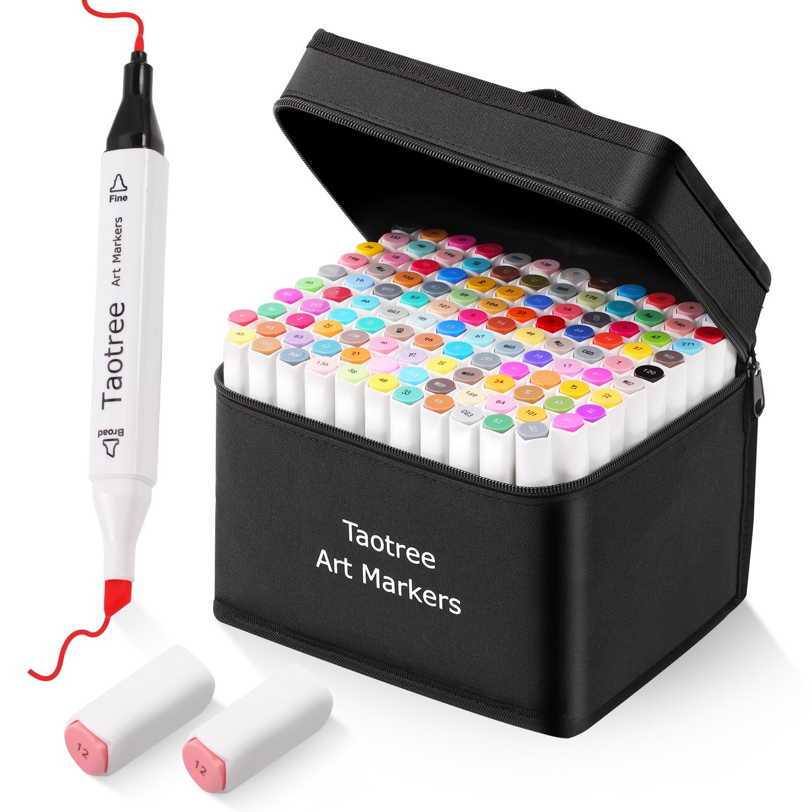 Taotree Alcohol Markers Set, 121 Colors 1 Count (Pack of 121), 121