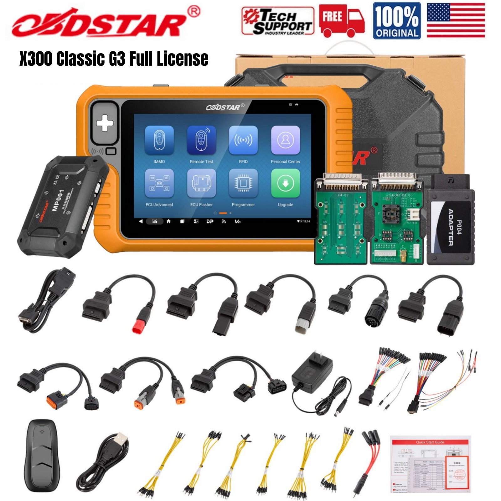 OBDSTAR X300 Classic G3 Progar Full License SRS Reset+Cluster+ EC-U Clone +Test