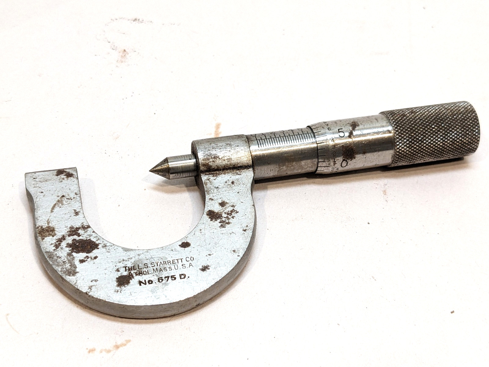 Starrett No 575 575D Thread Pitch Micrometer