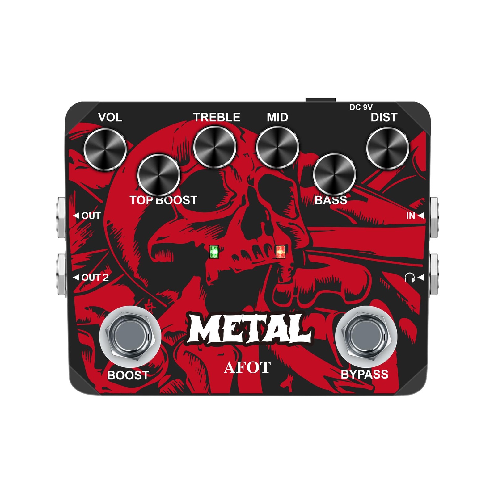 AFOT Heavy Metal Distortion Guitar Pedal, Realize the Black
