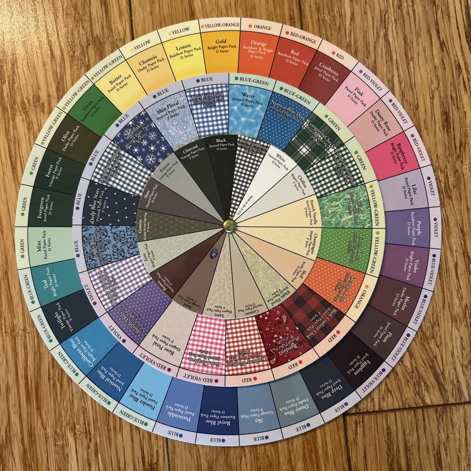 Retired 2002 Creative Memories Color Wheel 8.5x11 for 3-ring binder